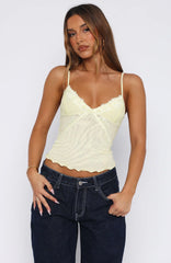 Sweet Sensation Cami Top Lemon