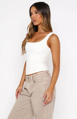 Chill Vibes Tank Top White