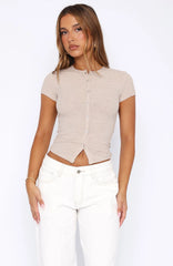 Mutual Feelings Ribbed Top Oat