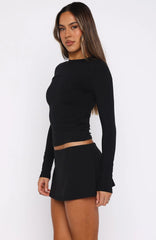 Lose You Long Sleeve Top Black