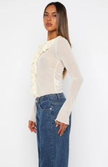 Just Me Long Sleeve Top Butter