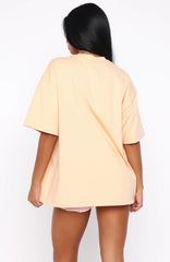 In With The New Oversized Tee Peach