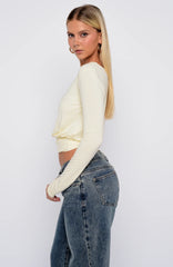 Love On Lock Long Sleeve Top Cream