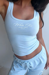 Don't Need Anyone Tank Top Baby Blue