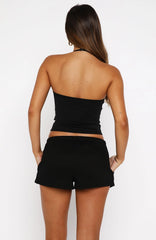 Test Drive Halter Top Black