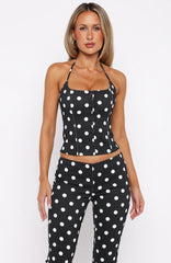 Sweetie Darling Bustier Black/White Polka Dot