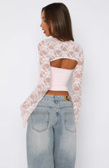 Devoted Love Long Sleeve Top Baby Pink