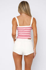 Electric Energy Tank Top Pink Stripe