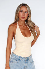 Topic Of Conversation Halter Top Honey