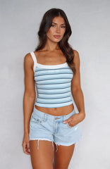 Electric Energy Tank Top Blue Stripe