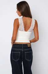 Far Apart Cami Top White
