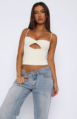 Used To Be Young Top Off White