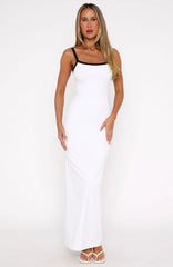 Just Stay Calm Maxi Dress White