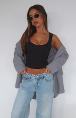 Mad About Love Tank Top Black