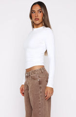 Lose You Long Sleeve Top White