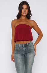 Meant To Amaze Strapless Top Berry