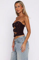 Taking What's Mine Strapless Top Plum