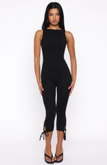 Problem Solved Capri Jumpsuit Black
