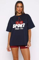 Club 14 Peyton Oversized Tee Navy