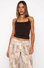 Take Responsibility Halter Top Espresso