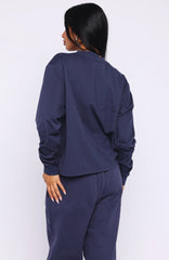 Can't Miss It Long Sleeve Tee Navy