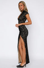 Made You Stare Maxi Dress Black