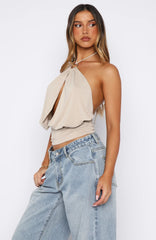 Love Everywhere Halter Top Stone
