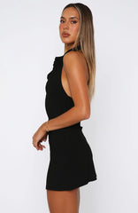 Eternal Glow Mini Dress Black