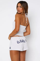 Buy Your Own Flowers Strapless Top Grey Marle