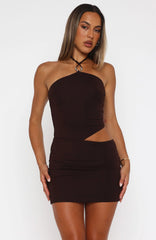 Something Different Mini Dress Chocolate