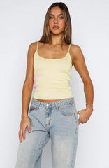 Good Energy Always Knit Top Lemon