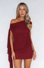 Sicilian Dreams Mini Dress Wine