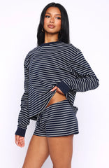 Touchdown Long Sleeve Tee Navy Stripe