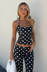 Sweetie Darling Bustier Black/White Polka Dot
