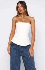 City Heat Strapless Bustier White