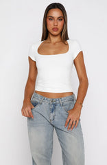 Feel The Same Way Top Off White