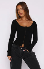 Always Right Long Sleeve Top Black