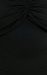 Rani Mini Dress - Off Shoulder Long Sleeve Bodycon Dress in Black